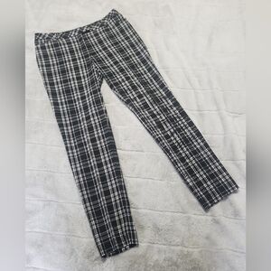 JACOB Size 10 Black and White Plaid Pants